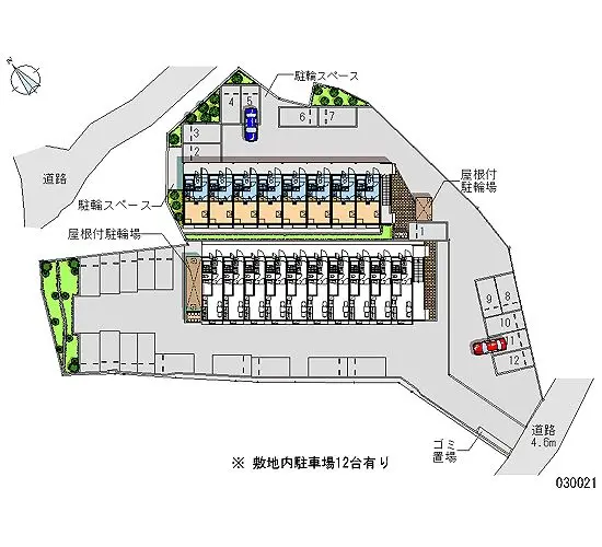 ★手数料０円★海老名市大谷北３丁目　月極駐車場（LP）